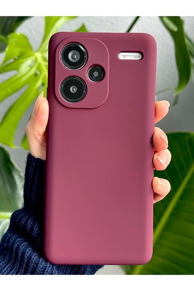 Go Aksesuar حافظة سيليكون مرنة متوافقة مع هاتف Redmi Note 13 Pro Plus