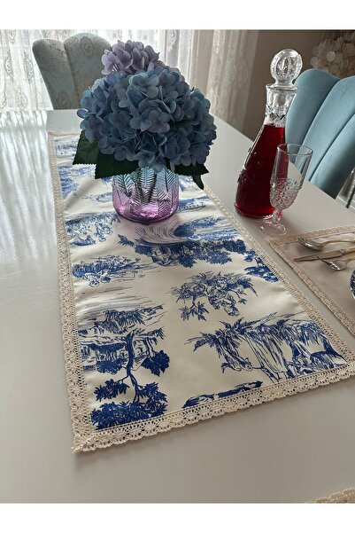 Blue Atelier Blue Blanc Fistolu Runner