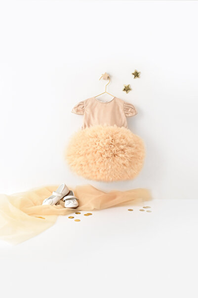 Mini Chics Kız Bebek Kısa Kol Tütü Elbise