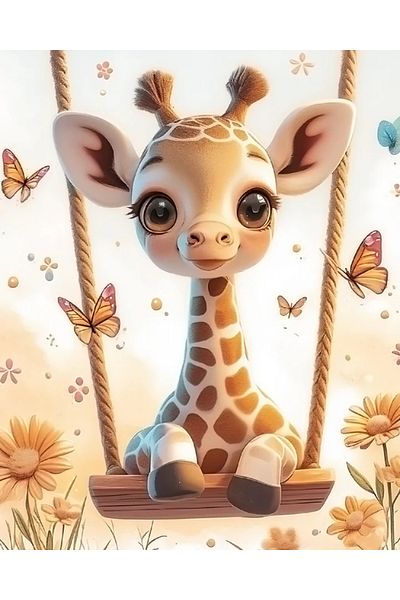pixartsanat Giraffe Pixart Art Diamond Mosaic 50X40 Painting