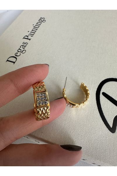 ringbox Vintage Model Earrings with Stones