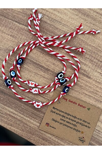 Ben Aleina Nazar Boncuklu Ve Kalpli Marteniçka Dilek Bilekliği 3’lü Marteniçk...