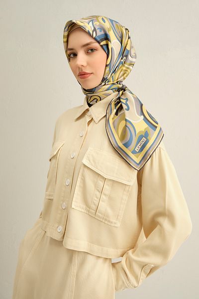 Armine 2025 Spring Summer Season % 100 Sura Silk Scarf 9323Dm 80
