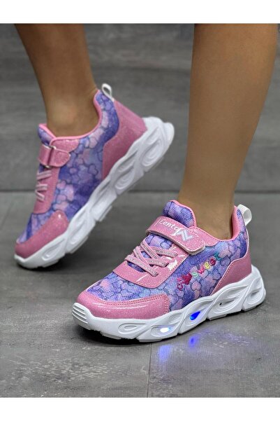 Genel Markalar One Çocuk Unisex Ortopedik Snakers Işılklı(Lambalı)Spor Ayakkabı