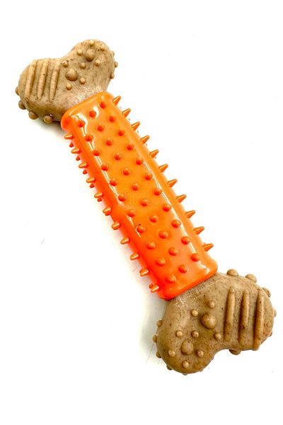 Tasma Market Serrated Teether Bone Dog Toy XL