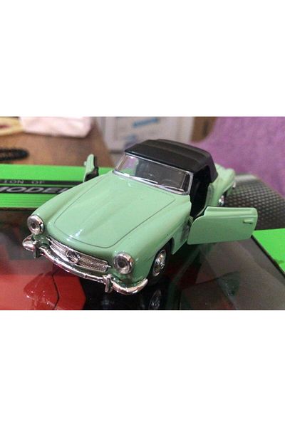 WELLY Model Metal Car 1/36 Pull Drop 1955 Green Mercedes Benz 190Sl