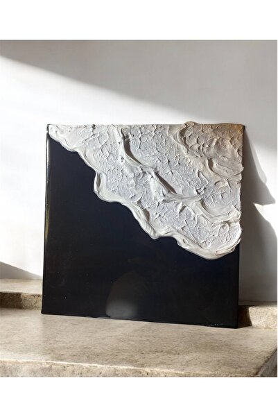 Genel Markalar Siyah Gece Dalgalar Epoksi Tablo, Modern Tablo,3 Boyutlu Tablo...