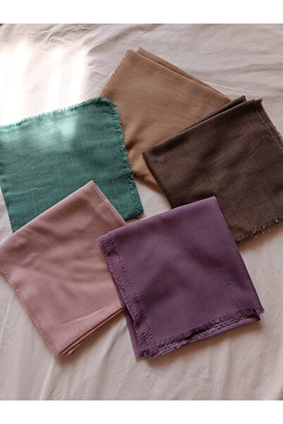 Hijab 5-Piece Flamed Cotton Writing Scarf 100x100cm