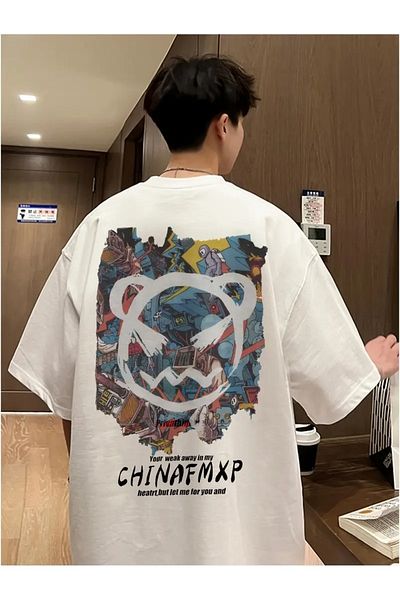 AMMA Unisex Chinafmpx Printed Oversize 100% Cotton T-Shirt