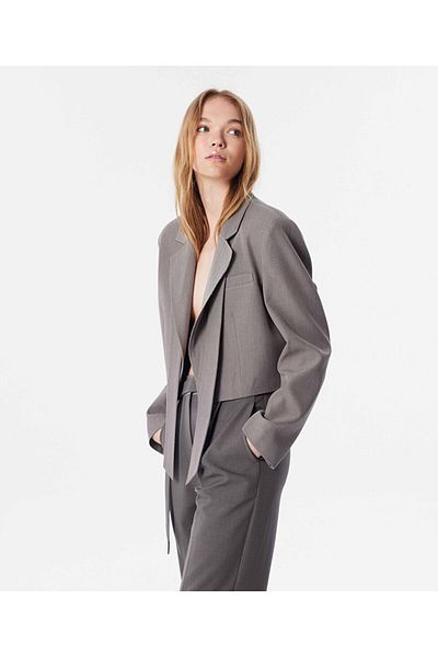 Twist Crop Jacket - Model în dungi