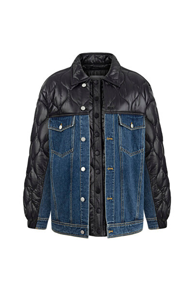 Twist Denim mıx kapitone mont