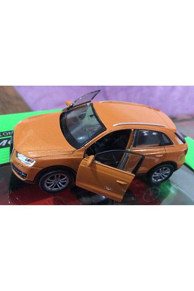 WELLY Toy Model Metal Car 1/36 Pull Drop Orange Audi Q3 Jeep