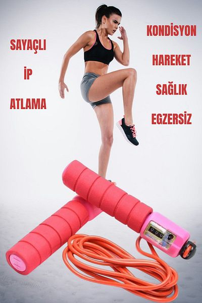TOYFEST Counter Jumping Rope Training Tool with Handle for Home Sports