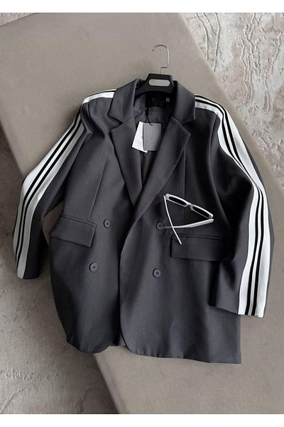 Ekim Store Ριγέ Oversize Blazer Jacket