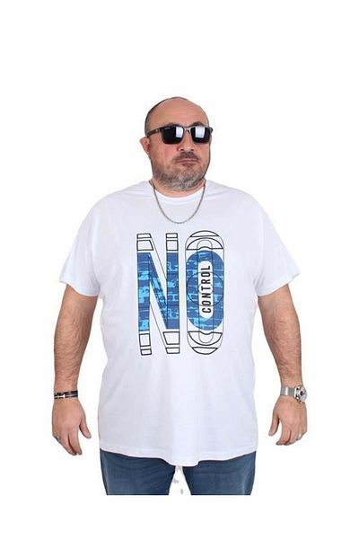 Starbattal Men's T-Shirt Oversized Crew Neck No Control 25172 White
