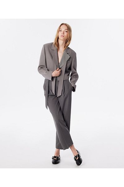 Twist Crop Jacket - Model în dungi