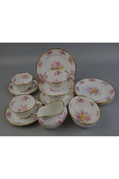 MyBalliStore Vintage Royal Albert "georgina"1930'lardan Çay Takımı 14 Parça