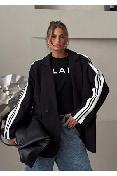 Ekim Store Pruhovaná oversize bunda