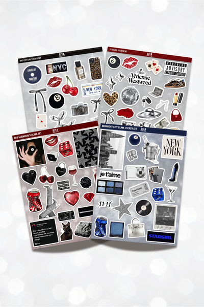 Rita Papers Stargirl NYC Pinterest Girl Sticker 4'lü Seti Aesthetic Planner J...