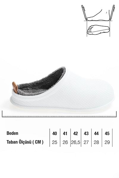 GEZER 12464 Eva with Fur Inside Wet Floor Men's Winter Home Garden Street Work Slippers