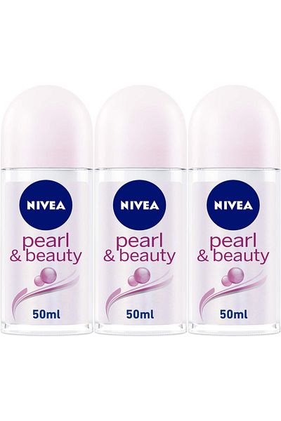 NIVEA مزيل العرق بيرل آند بيوتي رول أون المضاد للتعرق 50 مل × 3