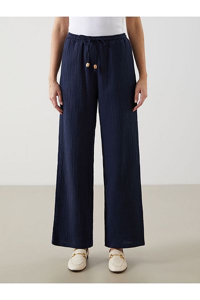 LC Waikiki Elastic Waist Textured Women's Trousers