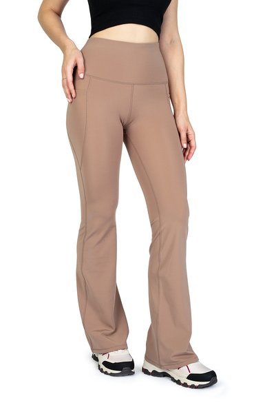 The Step Sports Spanish Style Mink Winter Thermal Leggings with Fleece Inside and Pockets, High Waist and Slimming Effect