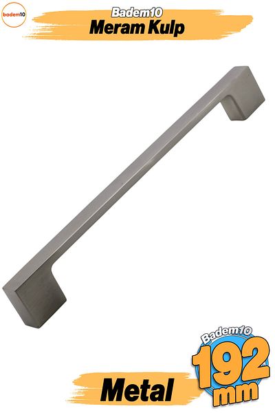 Badem10 Meram (192 mm - 19,2 cm) Mobilier din metal inox Sertar de bucătărie Dulap Dulap Capac mâner Mâner Mâner