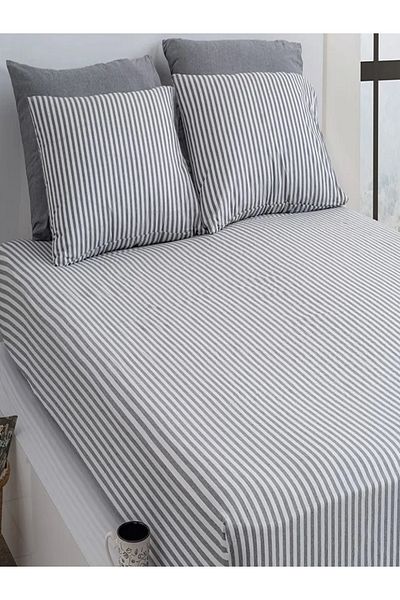 uykulife home collection Uykulife Gray Atlanti̇s Single Person Bed Sheet Set