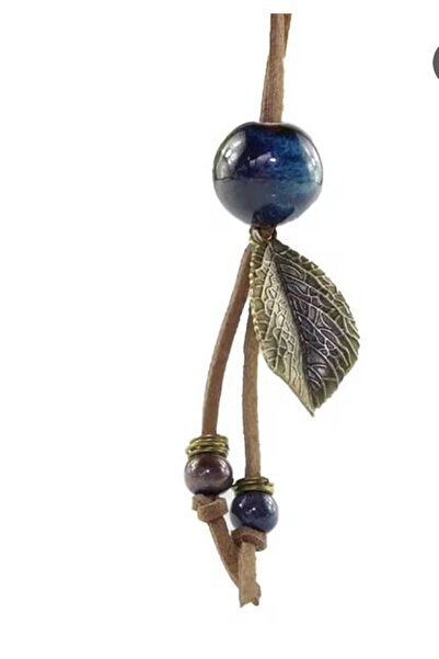 voyageaccessory Sevgiliye Hediye Hand Made Seramik Taş Deri ipli Kadın Kolye