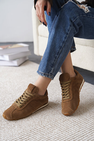 Cananın Pabuçları Btr 2428 Genuine Nubuck Leather Rubber Sole Sports Shoes