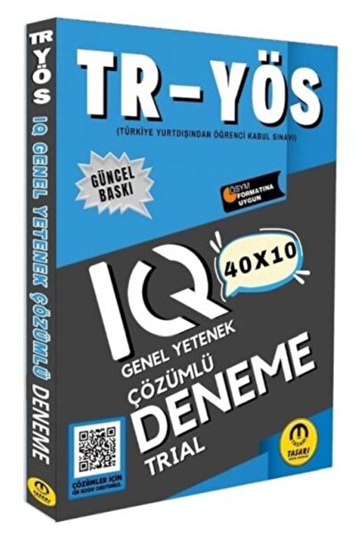 tasarı eğitim yayınları Tasarı 2025 TR YÖS IQ 40X10 Çözümlü Deneme