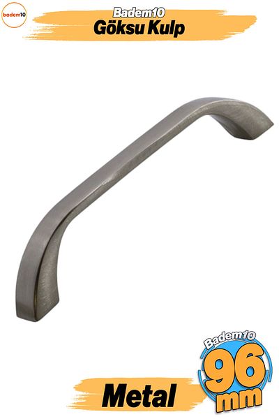 Badem10 Göksu (96 mm - 9,6 cm) Mobilier din metal inox Sertar de bucătărie Dulap dulap Capac mâner Mâner