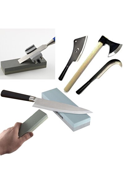 Depolife Tırpan Taşı Eğeleme taşı 400/1000 kum Bıçak Balta Satır Nacak Makas ...