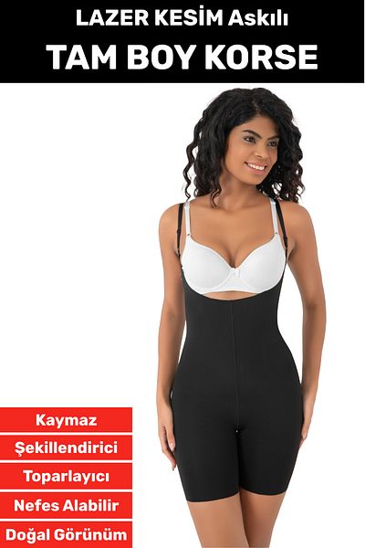 Wintoup Non-Marking Non-Slip Firming Lifting Body Shaping Laser Cut Full Length Strappy Corset