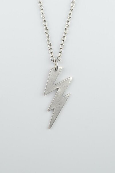 Bu Farklı Şimşek - The Flash Gümüş Kaplama Düz Zincir Kolye