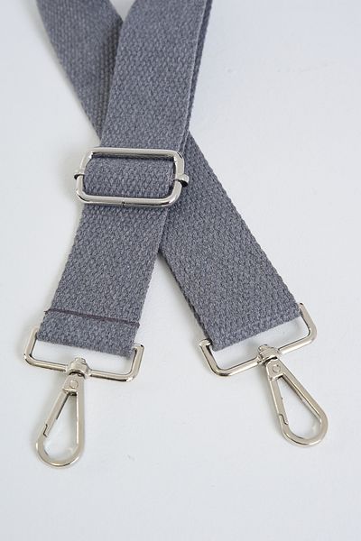 fluffy Mute Bag Γκρι Ρυθμιζόμενη λαβή τσάντας Γκρι (ΒΑΜΒΑΚΙ) 110 cm Π: 4 cm