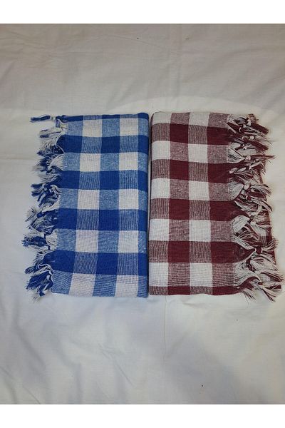 GÖZDE TEKSTİL 2-Piece Checkered Table Cloth Tablecloth