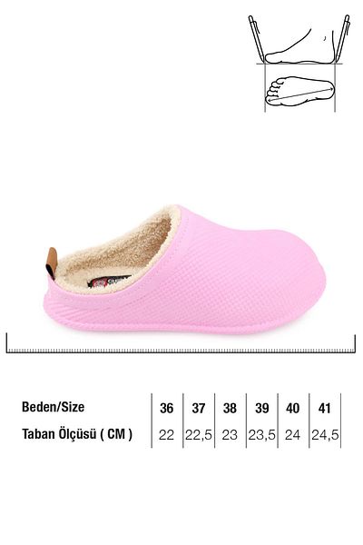GEZER 14769 Eva Fur Inside Wet Floor Winter Home Garden Women's Slippers