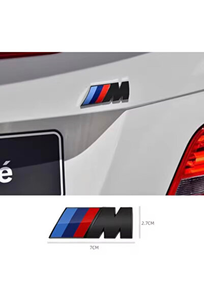 İKTUNING BMW YAN ÇAMURLUK VE BAGAJ ABS MALZEME M LOGO ROZET AMBLEM (7.2 CM - ...