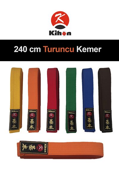 Kihon Orange Belt 240 cm Karate / Judo / Aikido / Taekwondo Belt