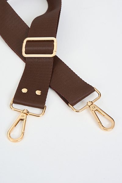 MUTE BAG Brown Brown Bag Handle Adjustable Gold Detail (Polyester) 110 cm W:4 cm