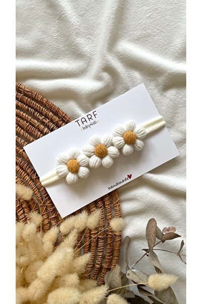 TARF Örgü Papatya Bebek Bandanası