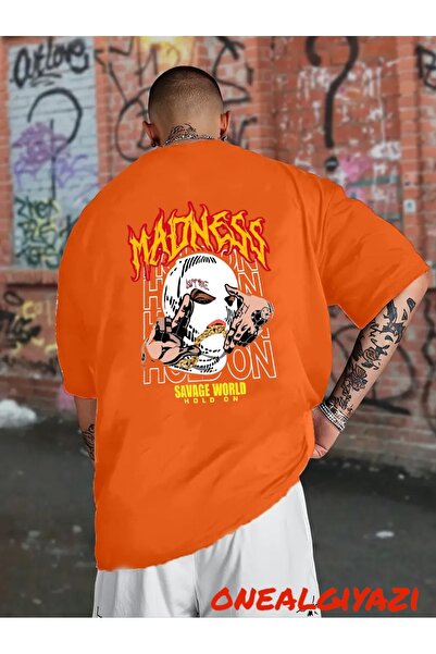 oneagılyazı Ludilo Nazad Štampano Oversize kroj T-shirt