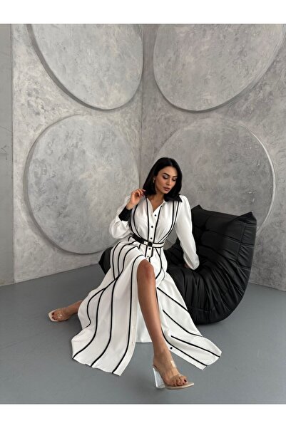 suphias Atlas Fabric Dress(Belt Included)