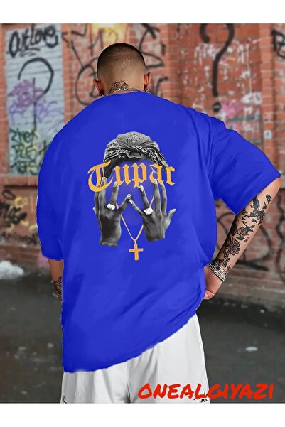 oneagılyazı تي شيرت توباك كبير الحجم بطبعة خلفية