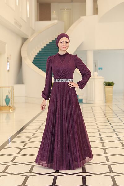 Modarafta Plus Size Dila Hijab Evening Dress