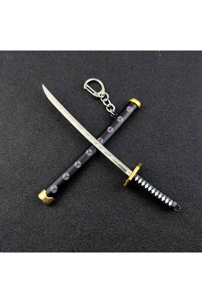 Choice3 K769-وردي-أسود سلسلة مفاتيح صغيرة من سيف ساموراي رورونوا زورو أنيمي ب...