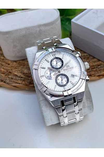 Naviforce New Season Steel Cord Men's Wristwatch Bracelet with Gift Father's Day Gift