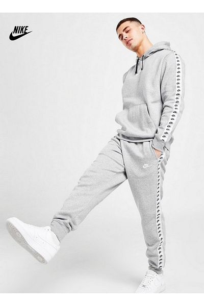Nike M Nk Club Flc Gx Hd Gray Tracksuit Set (Super Trend Store)